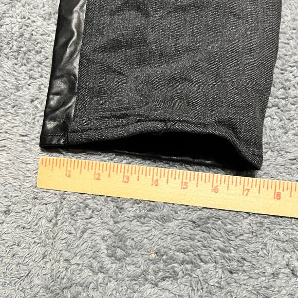 Abercrombie & Fitch Jeans Womens 33 /16 Ankle Straight Vegan Leather Ultra High - Picture 7 of 9